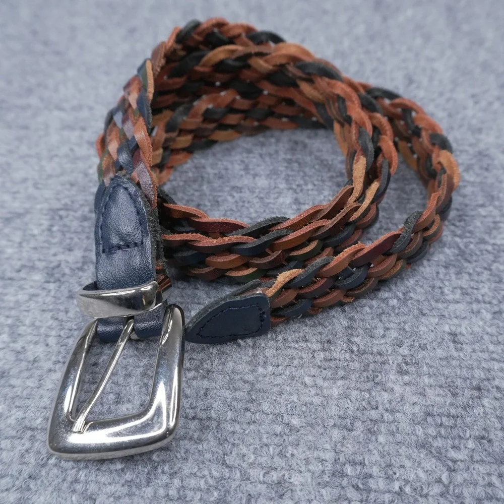 Braided Leather Belt Unisex 32